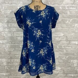 Band Of Gypsies Blue Floral Dress